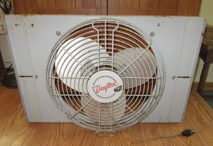 Vintage Dayton Industrial Reversible In Out Expandable Window Fan 2 Speed 4F261 - Picture 1 of 9