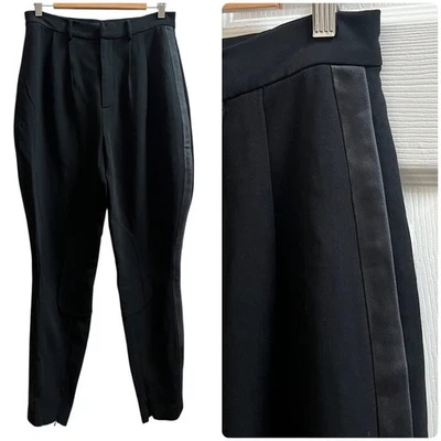 Pantalón Jodhpur Vintage Ralph Lauren Etiqueta Púrpura Lana Mezcla Seda Talla 6 Foto 1 de 4