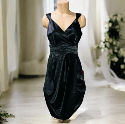 Vestido London Times Negro Funda Acanalada Sin Mangas Evento Fiesta Boda Invitado 8 Foto 1 de 4