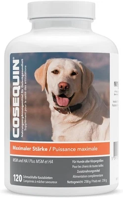 BRANDED Nutramax - COSEQUIN Joint Health Supplement for dogs, Maximum 120 Count