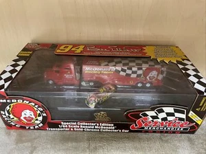 Bill Elliott McDonald's NASCAR Transporter & Gold Car Set Vintage 1998 - Picture 1 of 1