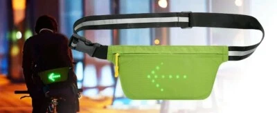 Sac Banane avec Leds direction, jaune, vélo, trottinette, jogging, USB France - Photo 1/4
