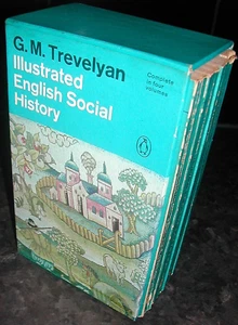 ENGLISH SOCIAL HISTORY G M Trevelyan 4 Vol Set BOXED Medieval TUDOR to Victorian - Picture 1 of 4