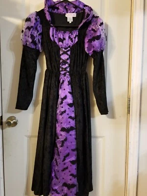 PRINCESS PARADISE CHILD GIRLS BAT DRESS HALLOWEEN COSTUME SIZE 10  43" LONG - Image 1 of 4