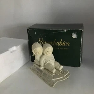 Snowbabies - Dept 56 - Two Little Babies on the Go - #68840 – Christmas Figurine - Picture 1 of 4