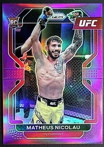 2022 Panini Prizm UFC Purple Prizm Rookie #168 Matheus Nicolau #86 /149 RC 💎🔥