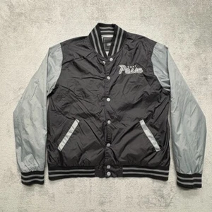 Obey Propaganda Posse Jacket Mens XL Black Varsity Bomber - Picture 1 of 8