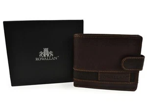 Mens Tri-Fold Buffalo Leather Tab Wallet Coin Section by Rowallan of Scotland... - Picture 1 of 4