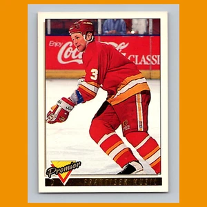 Tarjeta de hockey Frank Musil #229 1993 O-Pee-Chee Premier Gold Calgary Flames NHL CASI NUEVA - Imagen 1 de 3