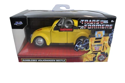 Jada Toys Transformers Bumblebee Volkswagen Beetle Autobot 1:32 Amarillo Foto 1 de 4