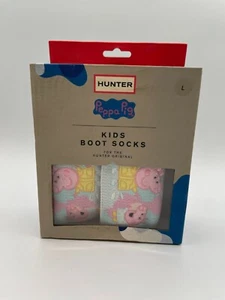 New Hunter Peppa Pig Rose Metal Kids Large Boot Socks - Picture 1 of 5