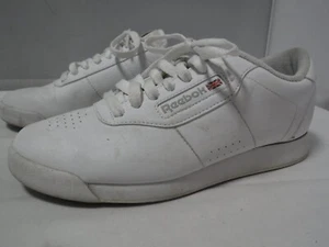 Reebok Princess White Low Top Classic Sneakers Trainers 1Y3501 Women's Size 7.5 - Picture 1 of 15