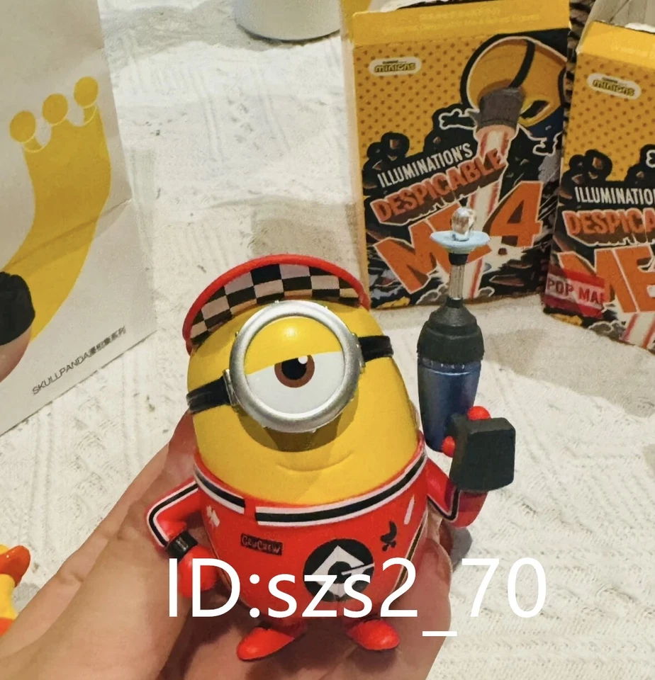 Pit Crew Carl POP MART Despicable ME 4 Mini Figura Kawaii Lindo Juguete Regalo Foto 1 de 1