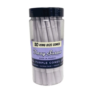 Blazy Susan KING SIZE PURPLE pre rolled Cones 50 Pack w/Filter Vegan & Slow Burn - Picture 1 of 2