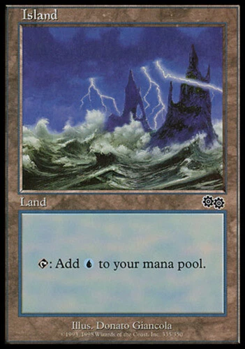 Korean Island (335) ~ Heavily Played Urza's Saga Foreign Stock Image MTG Magic U - Image 1 of 1