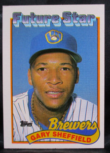 1989 Topps Future Star Gary Sheffield Baseball Card #343 (005)