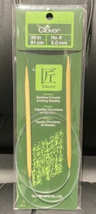 Clover Bamboo Circular Knitting Needles 36 Inch-Size 8 Inch 3 Packs - Picture 1 of 1