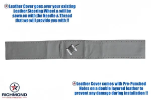 2003-2005 Lincoln Aviator 2WD 4X4 -Genuine Leather Steering Wheel Cover, Gray - Bild 1 von 12