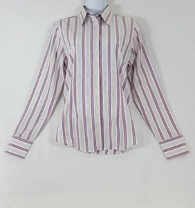 Blusa para mujer Eddie Bauer multicolor a rayas con botones delanteros talla mediana - Imagen 1 de 6