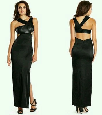 🍃💋 $298 эксклюзивный шелк Guess на Marciano вырез макси платье 💋🍃 - Изображение 1 из 4