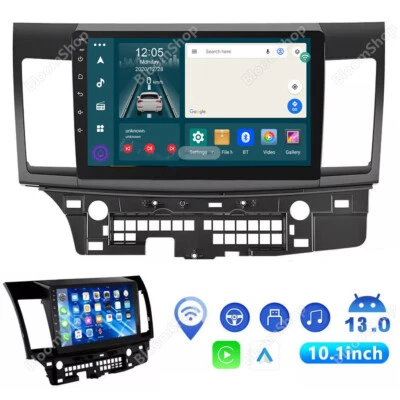 10.1" For 2007-2012 Mitsubishi Lancer Android 13 Car GPS Radio Carplay Stereo BT - Image 1 of 4