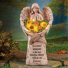 Solar Com Luz De Girassol Angel Loved que perdeu Memorial Jardim Estátua