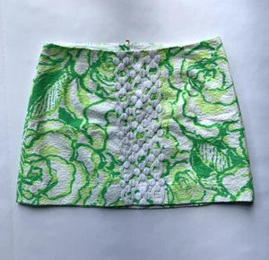 Lilly Pulitzer Women’s Green Roses Floral Lace Skirt Size 6 - Picture 1 of 4
