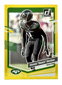 2023 Donruss Gold #228 Ahmad “Sauce” Gardner 9/50 New York Jets - Picture 1 of 2