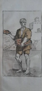 Annibale Carracci." Le arti di Bologna " 1760 acquaforte "SGUATTERO" - Picture 1 of 4