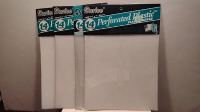 4 Packs of 14 Mesh Perforated Plastic Canvas 8 1/4" x 11" - 1 Clear 3 White - Image 1 of 4