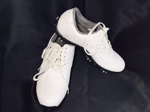 Foot Joy Womans Golf Cleats 93925 White W. Sz.7M Excellent Condition - Picture 1 of 9