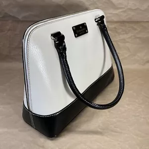 Bolso de hombro Kate Spade New York para mujer de cuero blanco negro con doble asa - Imagen 1 de 17