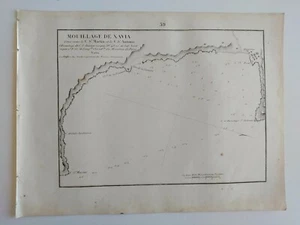 1858 Gauttier Carta Náutica Mapa Plano Jávea Xàbia Alicante Cabo San Antonio - Imagen 1 de 1