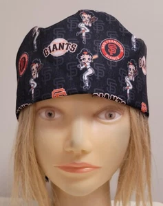 BETTY SF GIANTS MEDICAL NURSE SCRUB CAP ( 2 SIZE SELECTION ) - Picture 1 of 6