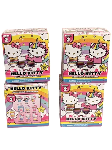 Hello Kitty Series 2 Collectible Mini Figure. Blind Box unopened lot of 4 2022 Cover