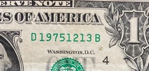 December 13th, 1975 Birthday Note $1 One Dollar Bill Fancy Serial Number - Picture 1 of 4