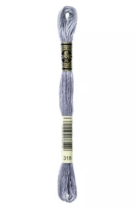 DMC - Color # 318 (Granite Grey) - Six Strand Embroidery Floss -- Per Skein - Picture 1 of 1
