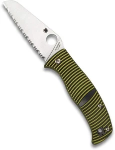 Spyderco Caribbean G-10 Black/Yellow Sheepfoot Folding Pocket Knife C217GSSF - Picture 1 of 6