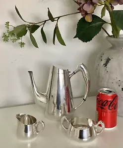 Pristine UNUSED Mid Century CARL COHR Denmark Silver Plated Tea/Coffee Set c1960 - Picture 1 of 9