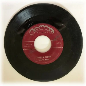 MATYS BROS Dixie Danny That's a Plenty Sound Records 45RPM 106 Jazz Swing 1954 - Bild 1 von 2