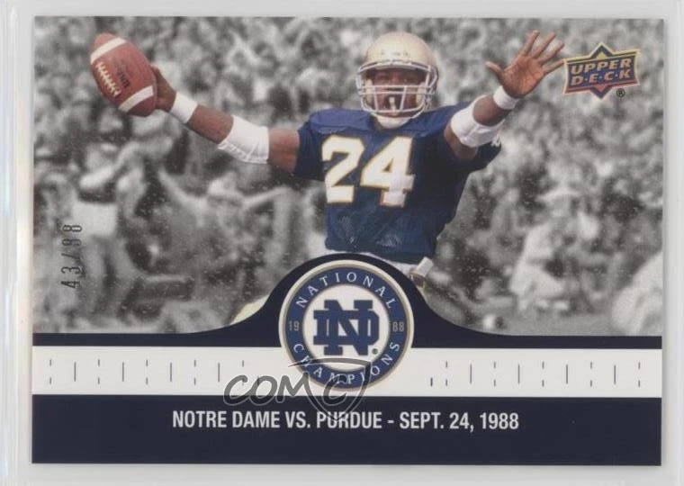 2017 Notre Dame 1988 Championship Blue /88 Mark Green Goes in for the TD #20 - Image 1 of 2