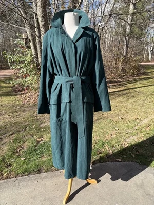 Gabardina para mujer London Fog de colección talla MED verde forro extraíble clásica con cinturón Foto 1 de 4