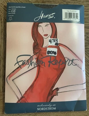 Pantimedias Hanes Fashion Report Diamante Brillante - Negras/Doradas - Talla: CD Nuevas Foto 1 de 2