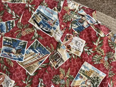 Reyn Spooner 2014 Mele Kalikimaka Hawaiian Christmas Red Button Front Medium - Image 1 of 4