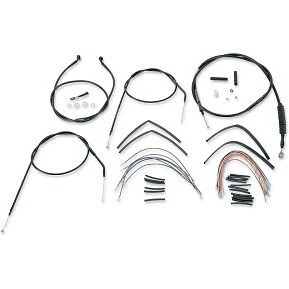 BURLY BRAND B30-1001 Complete Black Vinyl Handlebar Cable/Line Kit  - Image 1 of 1