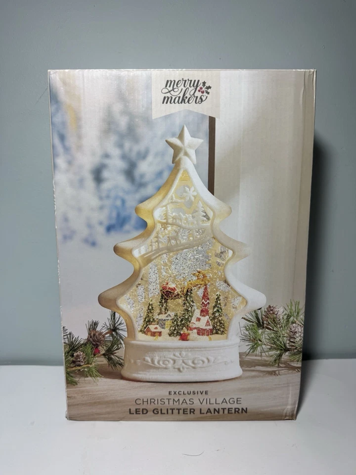 Merry Makers Paper Store Exclusive Christmas Village LED Glitter Lantern 2023 - Image 1 of 4