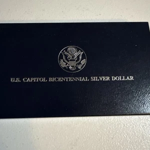 1994 US Capitol Bicentennial Silver Dollar PROOF US Mint Coin Set con scatola e certificato di autenticità - Foto 1 di 4
