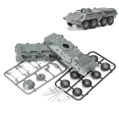 Kit faça você mesmo de presente de Natal modelo de veículo blindado com rodas plástico 1:72 BTR-80 - Imagem 1 de 4