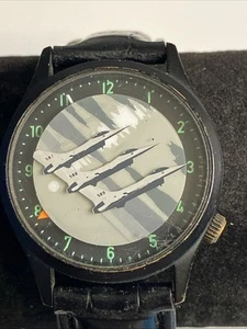 BON-TON, Design watch 34 mm case Fighter Jets with rotation cloudsNew Battery - Picture 1 of 10