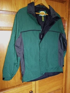 NWOT Vtg Cabelas Guidewear Green Rain Jacket Lined 3 pockets Sz Small Gorpcore - Picture 1 of 23
